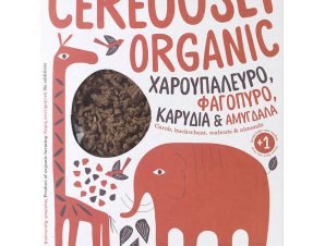 Βιολογικά δημητριακά με χαρουπάλευρο & φαγόπυρο, καρύδια & αμύγδαλα «Cereously Organic» “Joice Foods” 350g>