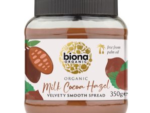 Βιολογικό Επάλειμμα Σοκολάτας Γάλακτος με Φουντούκι Biona (350g)