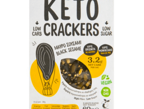 Βιολογικά κρακεράκια με μαύρο σουσάμι «Keto Crackers» “Joice Foods” 60g>