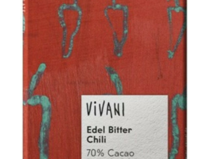 Βιολογική Μαύρη Σοκολάτα 70% με Τσίλι Vivani (100g)